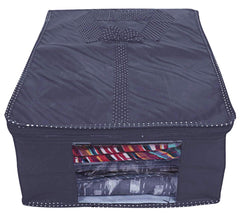 Kuber Industries shirt cover bag for storage Garment|Foldable Shirt|Zipper Closer With Transparent Window|Size 42 x 30 x 17 CM (Grey)