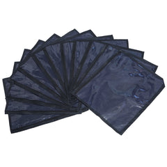 Kuber Industries 12 Piece Non woven Saree Cover Set, Black (KISPM22)