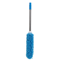 Kuber Industries Cleaning Duster for Ceiling Fan | Fan Cleaner Brush with Long Rod | Washable & Reusable | Dusting Brush for Home Cleaning | Microfiber Duster for Home Cleaning | 64cm Long (Blue)
