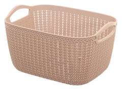 Kuber Industries Fruit Basket For Dining Table|Plastic Basket For Storage|Flexible Kitchen Storage Baskets|Pack of 2 (Peach)