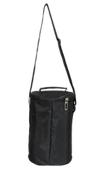 Kuber Industries Canvas Lunch Bag for Men, Women and Kids, Lunch Bag for School, Picnic, Office, Carry Bag for Lunch Box (Black)
