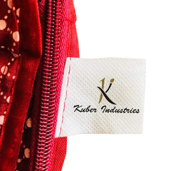 Kuber Industries Red Fabric 5 Rods Bangle Box