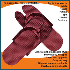 Heart Home Rubber Bathroom Slipper for Men & Women 2 Pair (Red) 54HH4209.