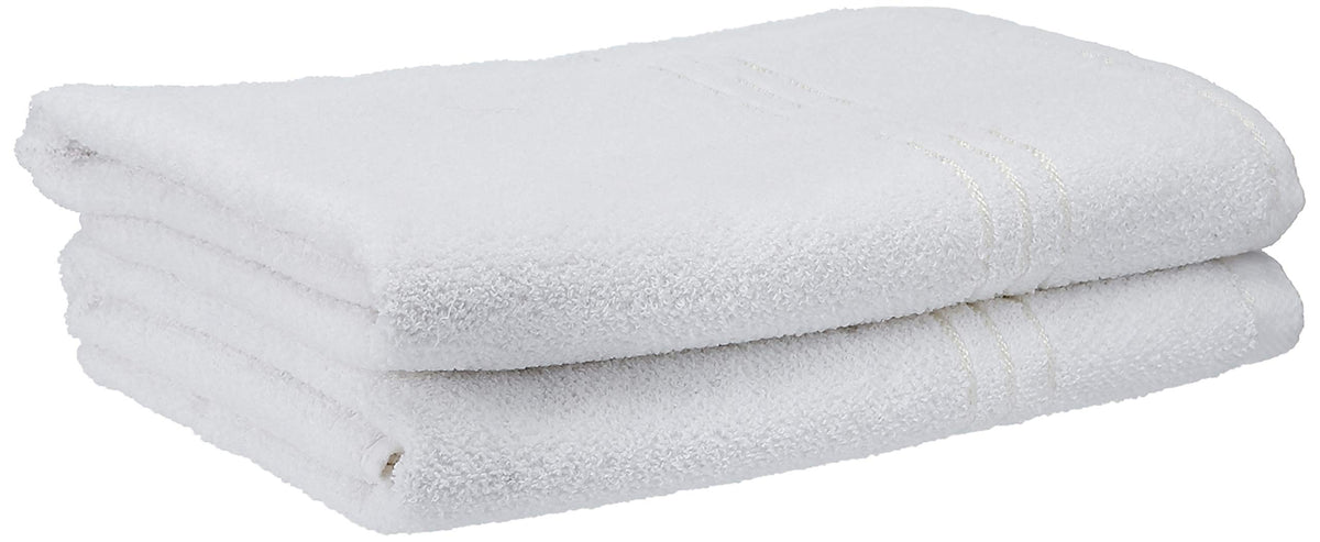 Kuber Industries 2 Piece 400 GSM Cotton Bath Towel - White (Towel20435)