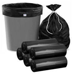 Heart Home Medium 150 Garbage Bags/Dustbin Bags, 19x21 Inches (Black)-HS41HEARTHH24029