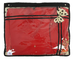 Heart Home Dot Print Non-Woven Single Saree cover For Store Saree, Lehenga, Suit With Transparent Top,Pack of 9 (Cream) 54HH4152.