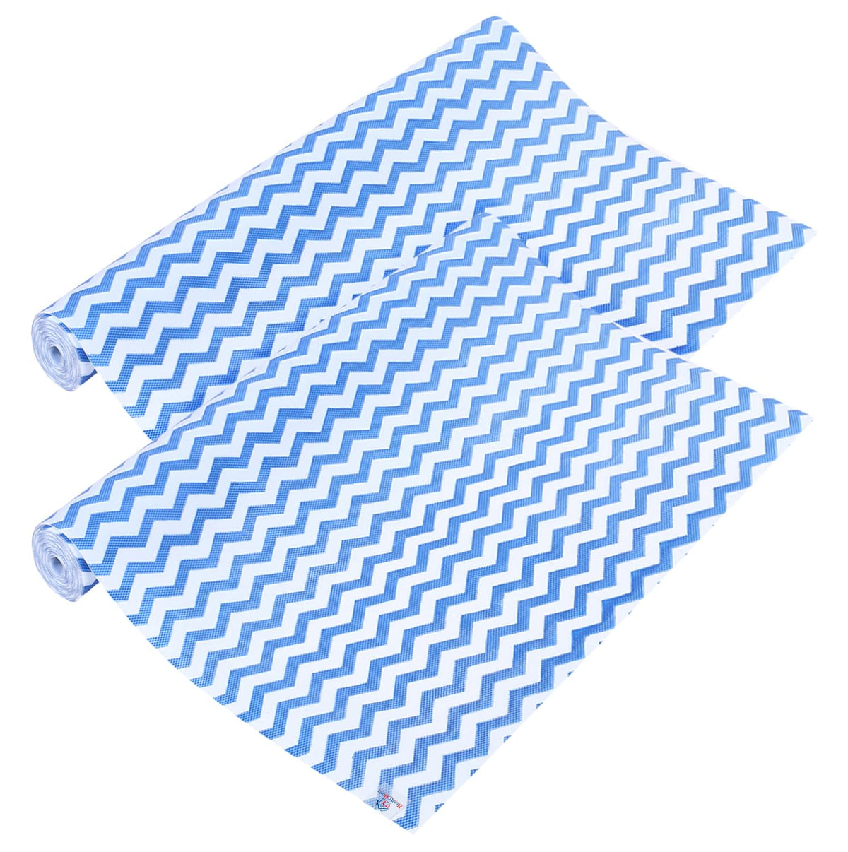 Heart Home Shelf Liner | EVA Kitchen Cabinet Shelf Mat | Anti-Slip Bathroom Mat | Fridge Mat | Table Mat | Zig Zag Design Wardrobe Mat | 1.5 Meter | Pack of 2 | Blue
