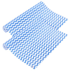 Heart Home Shelf Liner | EVA Kitchen Cabinet Shelf Mat | Anti-Slip Bathroom Mat | Fridge Mat | Table Mat | Zig Zag Design Wardrobe Mat | 1.5 Meter | Pack of 2 | Blue