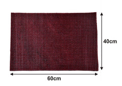 Heart Home Outdoor PVC Thick Clean Footwear Door Mat for Front Door Entrance Door Mat Heavy Duty Doormat Shoes Scraper Indoor Mat (Maroon)- HEART01096