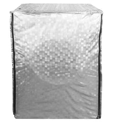 Kuber Industries 3D Square Design PVC Front Load Fully Automatic Washing Machine Cover (Grey) CTKTC33876