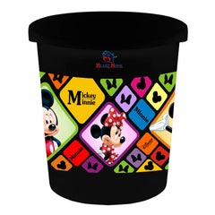 Heart Home Disney Mickey Minnie Print Plastic Garbage Waste Dustbin/Recycling Bin for Home, Office, Factory, 5 Liters (Black) -HS_35_HEARTHS17773