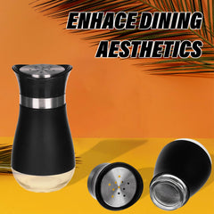 Heart Home Salt Shaker Box | Stainless Steel Pepper Shaker Box | Chilli Flakes Seasoning Sprinkler Box | Namak Daani | Dining Table Masala Box Dabbi | Pack of 2 | Multi