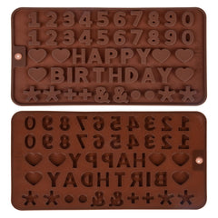 Heart Home Chocolate Mould | Silicone Cookies Mould Cake | Chocolate Cookies Tray | Numerical Chocolate Mould Tray | Non-Stick Cookies Moulds | Candy Mold | Pack of 2 | Brown