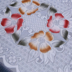 Heart Home Flower Printed Cotton 4 Seater Center Table Cover,40"x60" (Ice Blue)-44HH087