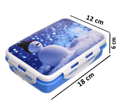Kuber Industries Model-401 Unbreakable Plastic Medium Airtight Leakproof Lunch Box/Tiffin (Blue)-KUBMART1299,Standard