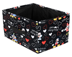 Heart Home Non-Woven Mickey Mouse Print Flodable Drawer Storage/Storage Box For Home Decor (Black) 54HH4220.