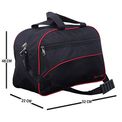 Kuber Industries Polyster Travel Duffle Bag (Black), Blue-Zone 3 -CTKTC8834
