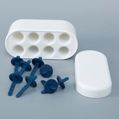 Kuber Popsicle Mould 8 Round Popsicle Mould (Hard Bottom)| KU80030-8| White