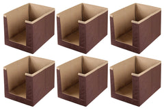 Heart Home Multiuses Non-Woven Closet Organizer With Handles- Pack of 6 (Brown) -HS43HEARTH26555
