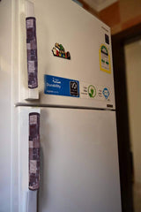 Kuber Industries 3D Checkered Design PVC 2 Pieces Fridge/Refrigerator Handle Cover (Brown) - CTKTC39692