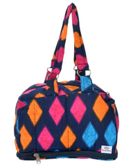 Heart Home Navajo Pattern Everday Use Women Bag for Travel: Shopping: School: Work (Blue)-50HH01148