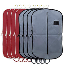 Kuber Industries 8 Pieces Foldable Non Woven Men's Coat Blazer Suit Cover (Grey & Maroon) -CTKTC041773