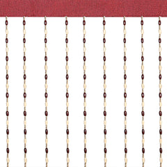Kuber Industries Wooden Sparkling Beaded String Shear Hanging Door Curtain 7 Feet (Maroon) -CTKTC012747