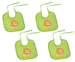 Kuber Industries Unisex Baby Cotton Super Bib, Baby Bib, Washable, Stain And Odor Resistant-Pack of 4 (Green)-HS43KUBMART25518