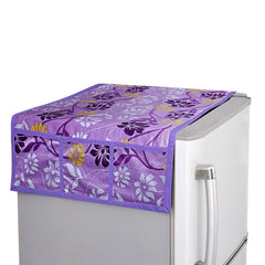 Kuber Industries PVC 3 Pieces Fridge Mats, 1 Piece Handle Cover and 1 Piece Fridge Top Cover (Purple)-CTKTC30507