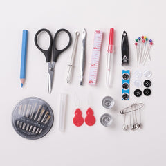 Homestic Multifunctional Sewing Kit Set of 97|Silai Machine Tools with Cotton & Polyester Thread|Steel Secissors & Needles (Black)