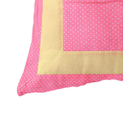 Kuber Industries Dot Print Soft Decorative Square Cushion Cover, Cushion Case For Sofa Couch Bed 16x16 Inch- Pack of 4 (Light Pink)