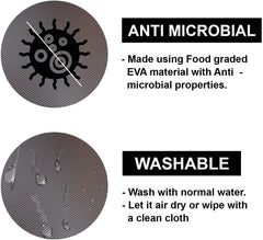 Kuber Industries 3 Pieces Multipurpose Textured Super Strong Anti-Anti Skid Mats and Liners for Drawer, Refrigerator, Cupboard, Shelf, Size 45X300cm (3 Meter Roll, Grey)