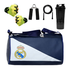 Kuber Industries Soft Leather Lightweight Sports Gym Bag, Travel Duffel Bag for Men & Women (Blue) 54KM4025