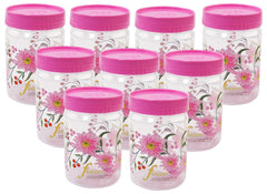 Kuber Industries 9 Piece Plastic Container Set, 1100ml, Pink