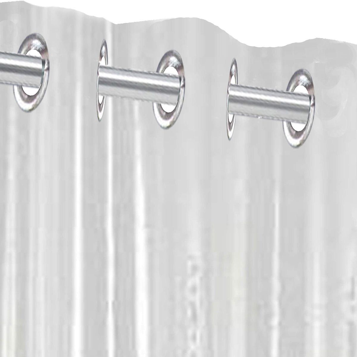 Kuber Industries 30 MM PVC AC Curtain|100% Water Proof Transparent Curtain|Eyelet Rings & Quick Water Release|Size 9 Feet
