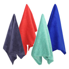 Kuber Industries Cleaning Cloths|Microfiber Highly Absorbent Wash Towels for Kitchen,Car,Window,24 x 16 Inch,Pack of 4 (Multicolor)