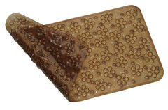 Kuber Industries Flower Design PVC Non Slip Bath Mat with Suction Cups 27"x14" (Brown) - CTKTC030403