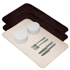 Kuber Industries Dish Dry Mat | Microfiber Self Drying Mat | Kitchen Drying Mat | Water Absorbent Kitchen Mat | Embossed Dish Dry Mat | 50x70 | Pack of 3 | Multicolor