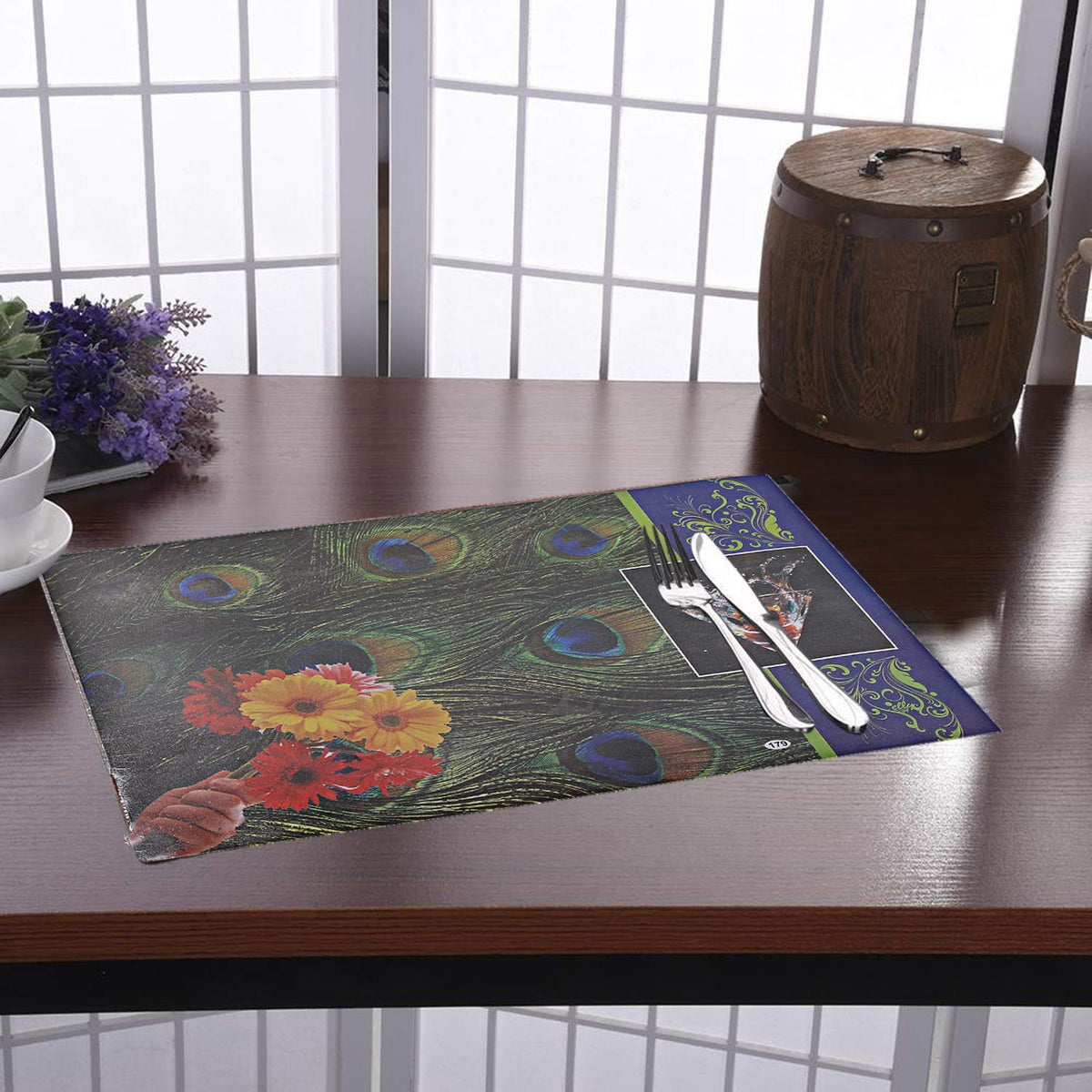 Kuber Industries Exclusive PVC 6 Pieces Reversible Dining Table Placemat Set (Multi)-KSHI453