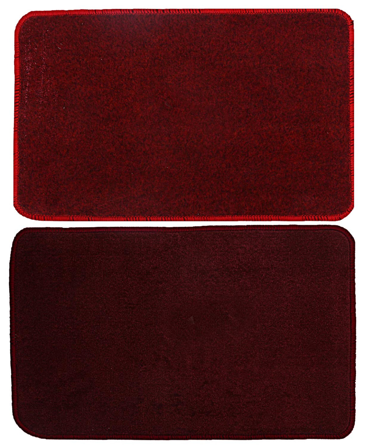 Kuber Industries Microfiber Anti Slip 2 Pieces Bath Mat 22"x14", Red and Maroon - CTKTC22019