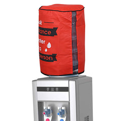 Kuber Industries Rexine 2 Pieces Water Dispenser Bottle Cover with Rexine Water Level Indication 20 Litre (Red & Blue)-CTKTC13527