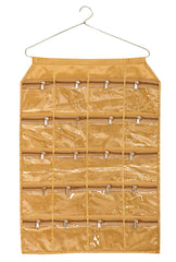 Kuber Industries Satin Jewellery Organizer with Pocket, Maroon