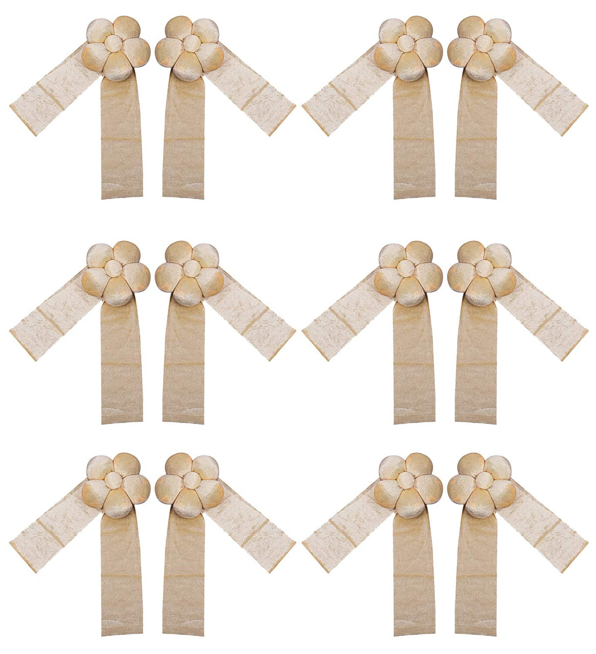 Kuber Industries Velvet 12 Pieces Curtain Tie Back Tassel Set (Gold)-CTKTC024109