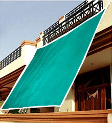 Kuber Industries Dark Green Sun Shade Sail Square Canopy - Permeable UV Block Fabric Durable Outdoor-10 x 6 ft. (Green) (F_26_KUBMART016981)