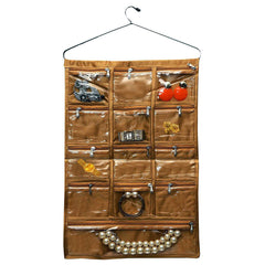 Kuber Industries Hanging Jewellery Organizer With Hanger (Gold)