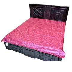 Kuber Industries PVC Double Mattress Protector (Pink, Standard, Polyvinyl Chloride)