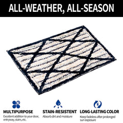 Heart Home Door Mat | Dust Trapper Mat | Door Entrance Mat | Anti-Skid Door Mat | Floor Mat for Home Entrance | Katli Mingle Door Mat | Entryway Door Mat | Blue