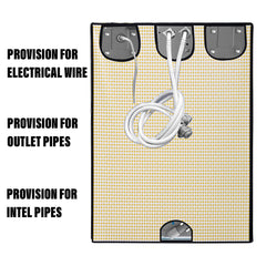 Heart Home Washing Machine Cover | Mini Check Print Washing Machine Cover | Soft PVC | Top Load Fully-Automatic Washing Machine Cover | Golden