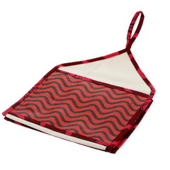 Kuber Industries Lahariya Design Cotton Wall Hanging Magazine Letter Holder(Maroon) - CTKTC030730