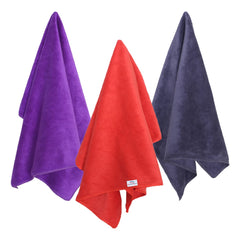 Heart Home Cleaning Cloths|Microfiber Highly Absorbent Wash Towels for Kitchen,Car,Window,24 x 16 Inch,Pack of 3 (Assorted)